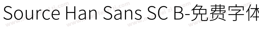 Source Han Sans SC B字体转换